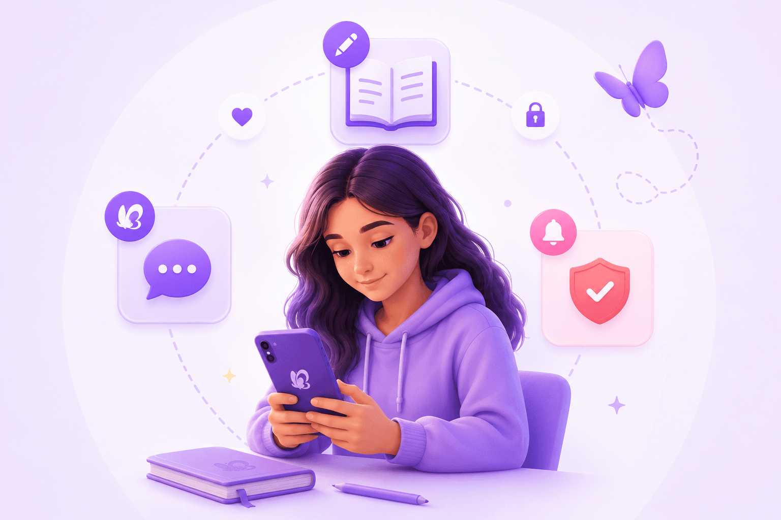 Un élève utilise l'application Mélio sur son téléphone